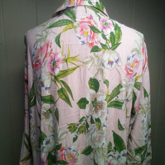 Grace Elements Blouse XL Button Up 3/4 Sleeve Floral Colorful - Picture 4 of 16